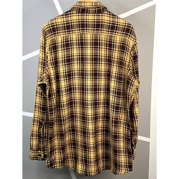 NWT LL Bean 1912 Overshirt Men’s L Tall Slightly Fitted Mustard Brown Plaid Jac - Picture 2 of 16